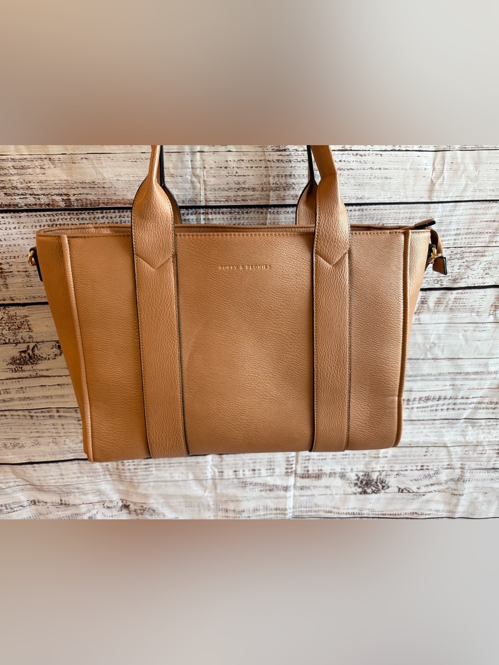 Poppy & Peonies Mocha Mousse Multitasker Bag